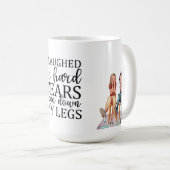 Ich lachte, so harte Tränen meine Beine niederrann Kaffeetasse (VorderseiteRechts)