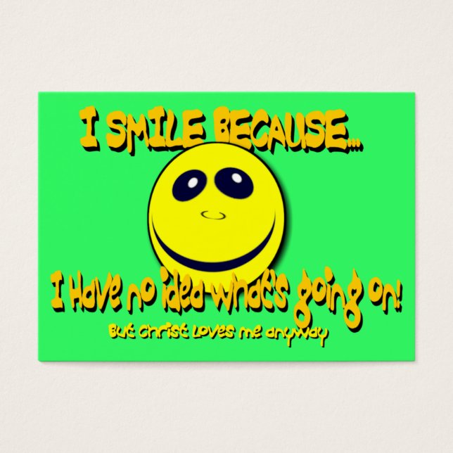 ICH LÄCHTE, WEIL.. Karte / (Vorderseite)