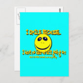 ICH LÄCHTE, WEIL...V1 POSTKARTE (Vorne/Hinten)