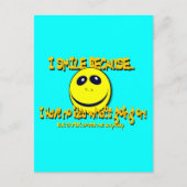 ICH LÄCHTE, WEIL...V1 POSTKARTE (Vorderseite)