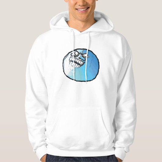 ich lag Gesicht Hoodie (Vorderseite)