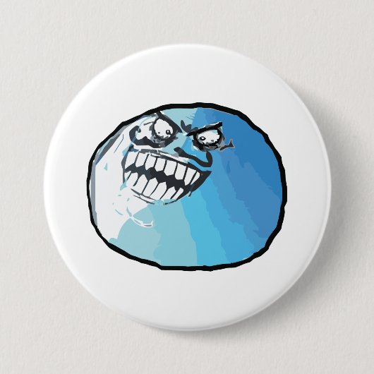 Ich lag Raserei-Gesicht Meme Button (Vorderseite)