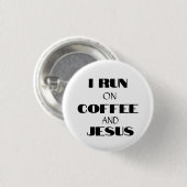 ICH LAGE AUF KAFFEE UND JESUS BUTTON (Vorne & Hinten)