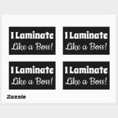 Ich laminiere wie ein schwarzes Aufkleber (Blatt)