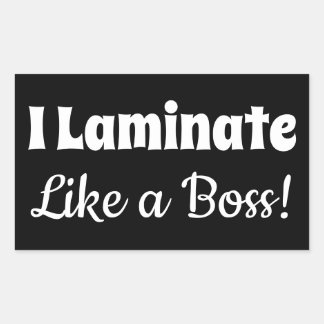Ich laminiere wie ein schwarzes Aufkleber