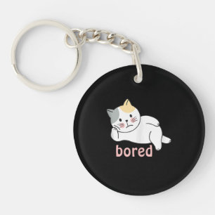 Ich langweile mich süße Kitty Katze Tier Schlüsselanhänger