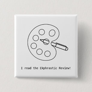 Ich las den Ekphrastic Bericht! quadratischer Button