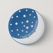 Ich las hinter meinem Bedtime Stylized grafischen Button (Vorderseite)