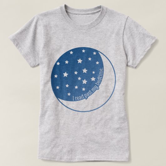 Ich las hinter meinem Bedtime Stylized grafischen T-Shirt (Design vorne)