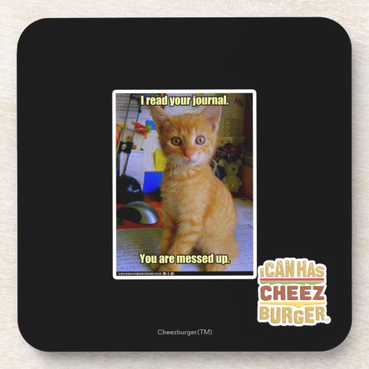 Ich las Ihre Zeitschrift Getränkeuntersetzer (Vorderseite)