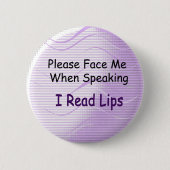 Ich las Lippenknopf Button (Vorderseite)