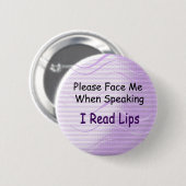 Ich las Lippenknopf Button (Vorne & Hinten)