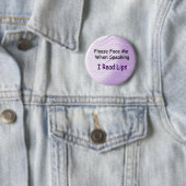 Ich las Lippenknopf Button (Beispiel)