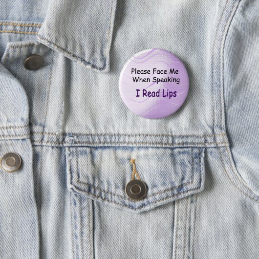 Ich las Lippenknopf Button (Beispiel)