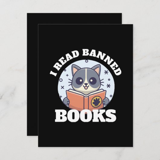 Ich las verbotene Bücher Begleitkarte (Vorne/Hinten)