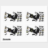 Ich las verbotene Bücher Katze Rechteckiger Aufkleber (Blatt)