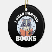 Ich las verbotene Bücher Keramik Ornament (Links)
