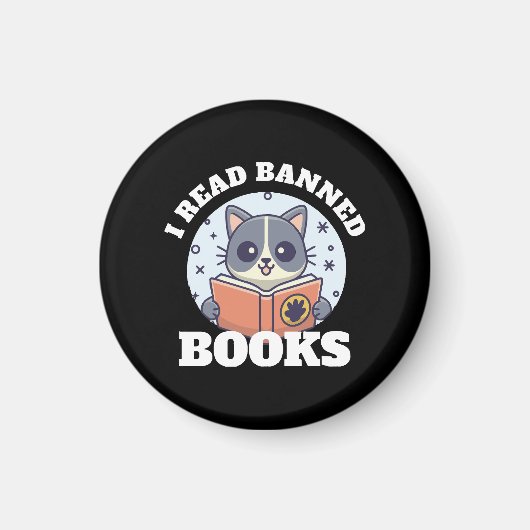 Ich las verbotene Bücher Magnet (Vorne)