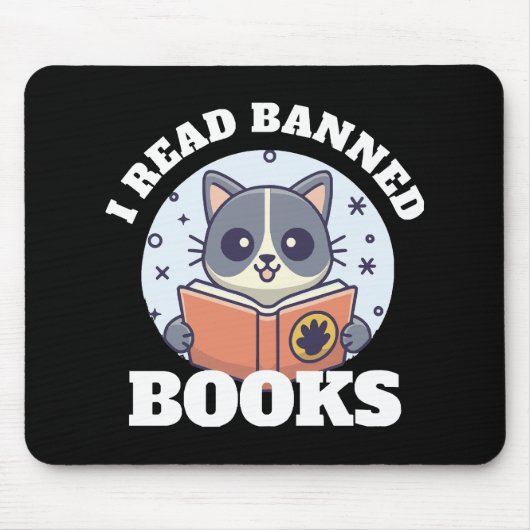 Ich las verbotene Bücher Mousepad (Vorne)
