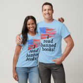 Ich las verbotene Bücher & Not leidende US-Flagge T-Shirt (Unisex)