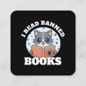 Ich las verbotene Bücher Quadratische Visitenkarte (Rückseite)