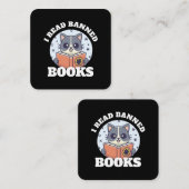 Ich las verbotene Bücher Quadratische Visitenkarte (Vorne/Hinten)