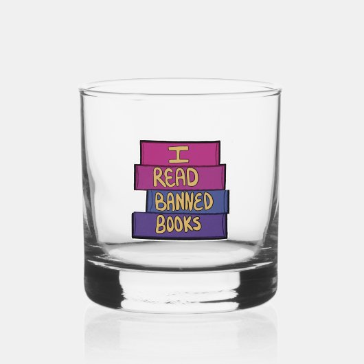 Ich las verbotene Bücher Whiskyglas (Vorderseite)