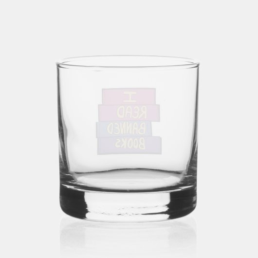 Ich las verbotene Bücher Whiskyglas (Rückseite)