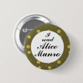 Ich las Verfasser-Autorn-Knopf Alices Munro Button (Vorne & Hinten)