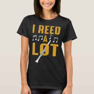 Ich las viel Klarinettenspieler Experte Musiker Mu T-Shirt
