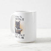 Ich Lass Gott Fix es Cat Sarcasm Funny Kaffeetasse (Vorderseite Links)