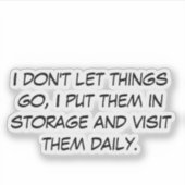 Ich lass nicht, dass etwas geht aufkleber (Vorderseite)