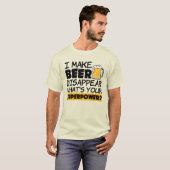 Ich lasse Bier lustig verschwinden T-Shirt (Vorne ganz)