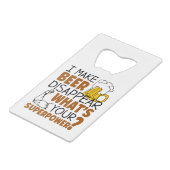 Ich lasse Bier verschwinden Geldbeutel Flaschenöffner (Vorderseite Schrägansicht)