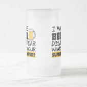 Ich lasse Bier verschwinden lustig Mattglas Bierglas (Mittel)