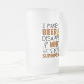 Ich lasse Bier verschwinden Mattglas Bierglas (VorderseiteRechts)