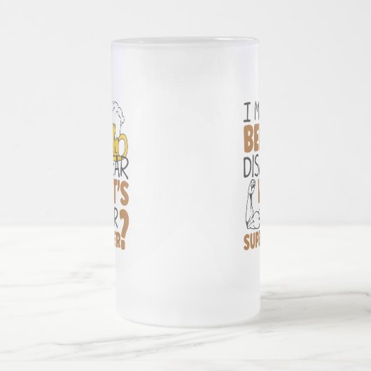 Ich lasse Bier verschwinden Mattglas Bierglas (Mittel)