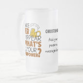 Ich lasse Bier verschwinden Mattglas Bierglas (Vorderseite Links)