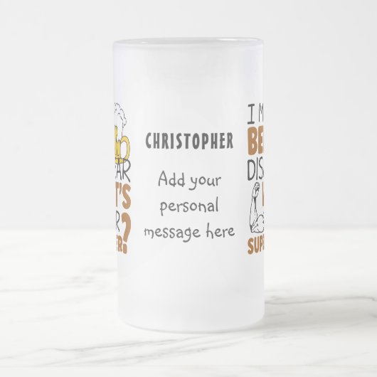 Ich lasse Bier verschwinden Mattglas Bierglas (Mittel)