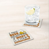 Ich lasse Bier verschwinden Rechteckiger Pappuntersetzer (Vor Ort)