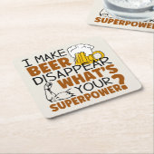 Ich lasse Bier verschwinden Rechteckiger Pappuntersetzer (angewinkelt)