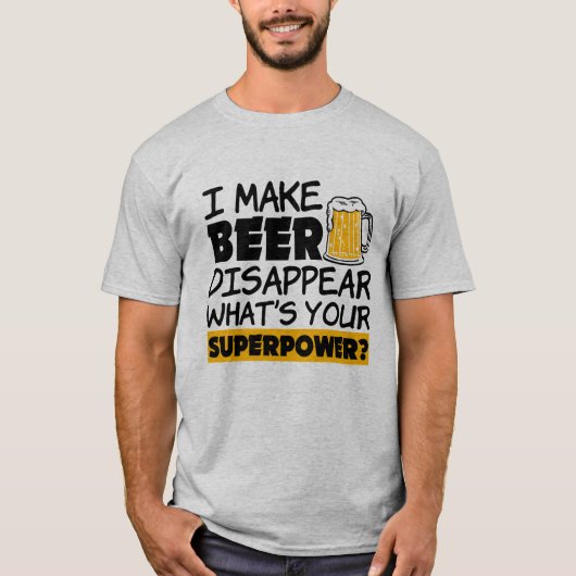 Ich lasse Bier verschwinden, was Ihre lustige T-Shirt (Vorderseite)