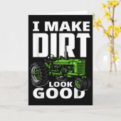 Ich lasse Erde gut aussehen - Traktorfahrer Karte (Gelbe Blume)