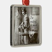 Ich lasse es arbeiten silbernes ornament (Rechts)