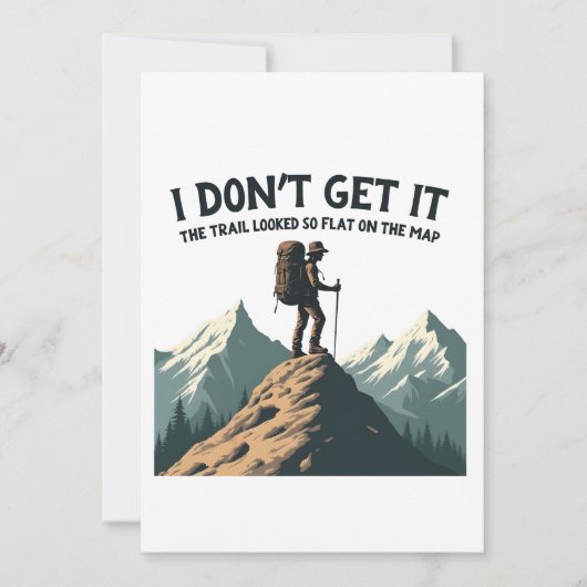 Ich lasse es nicht, dass der Weg so flach zum Wand Einladung (Vorderseite)