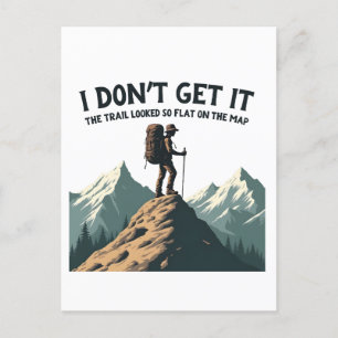 Ich lasse es nicht, dass der Weg so flach zum Wand Postkarte