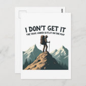 Ich lasse es nicht, dass der Weg so flach zum Wand Postkarte (Vorne/Hinten)