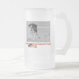 Ich lasse frohen Springer-Power mit Foto besonders Mattglas Bierglas