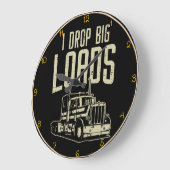 Ich lasse große Ladungen fallen" LKW-Spaß Große Wanduhr (Winkel)