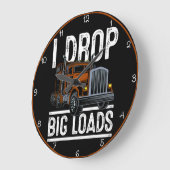 Ich lasse große Lastkraftwagen fallen Große Wanduhr (Winkel)